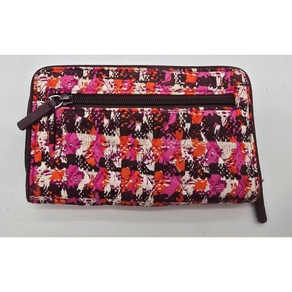 Vera Bradley Womens Colorful Wallet With Turn Lock & Zipper Compartments - Picture 2 of 4